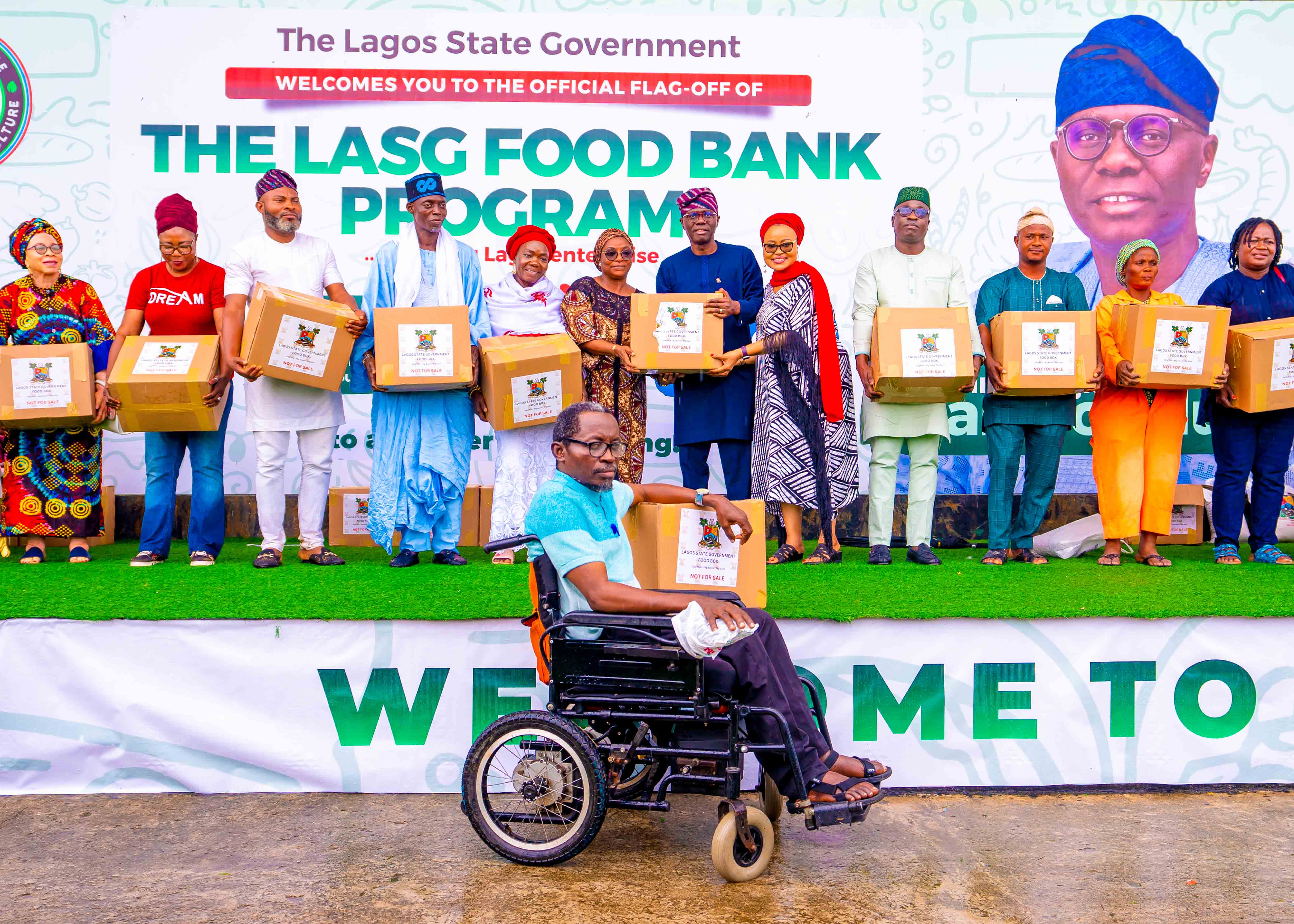 GOV. SANWO-OLU FLAGS OFF LAGOS STATE GOVERNMENT FOOD BANK PROGRAMME, AT LAGOS HOUSE, IKEJA